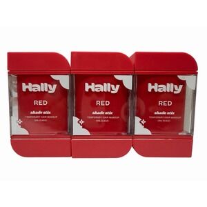 Hally Shade Stix Red Temporary Hair Makeup Color Streak Wand 12ml Lot of 3 New